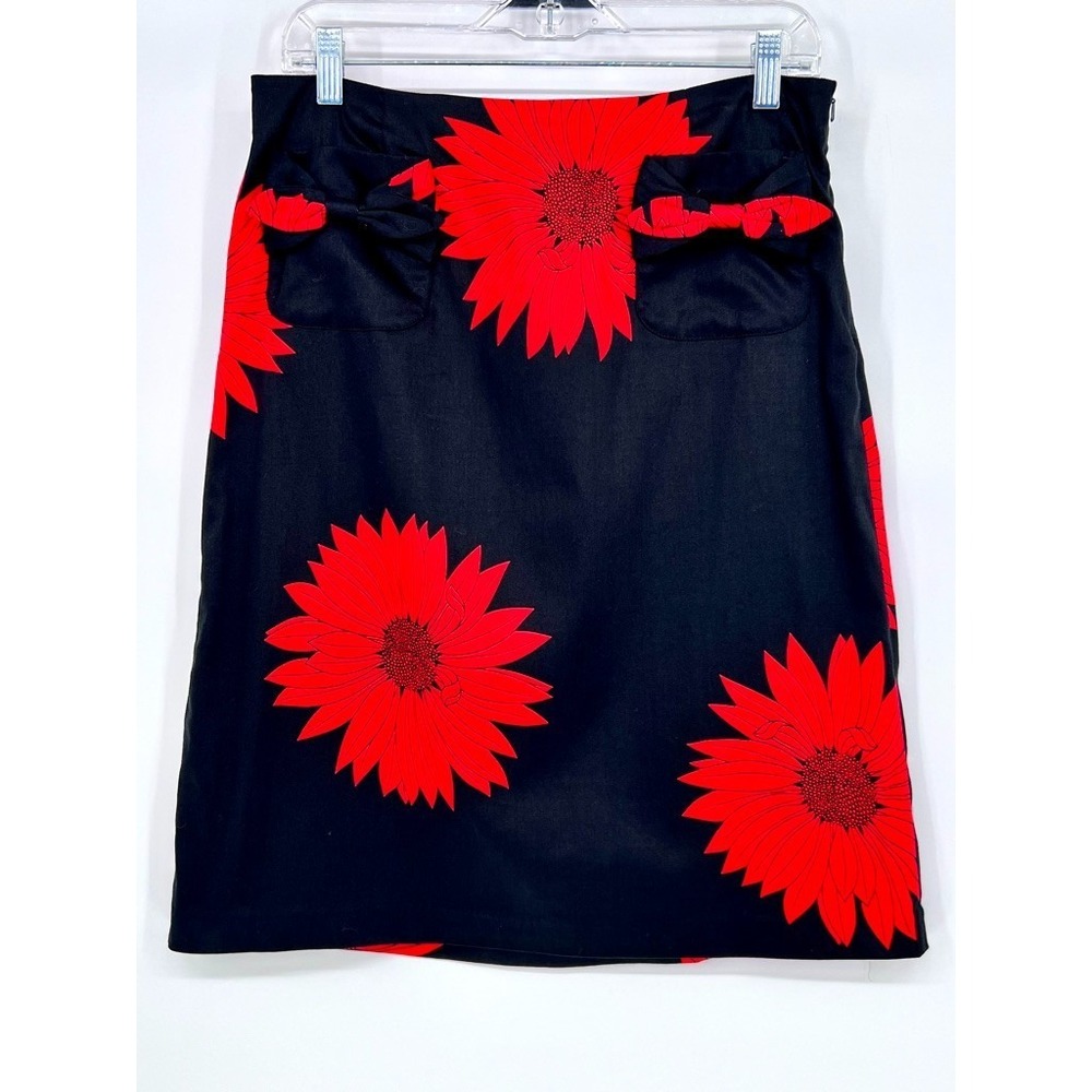 NWT Grace Dane Lewis Workshop Black Red Sunflower Print Skirt Size 10‎ Floral